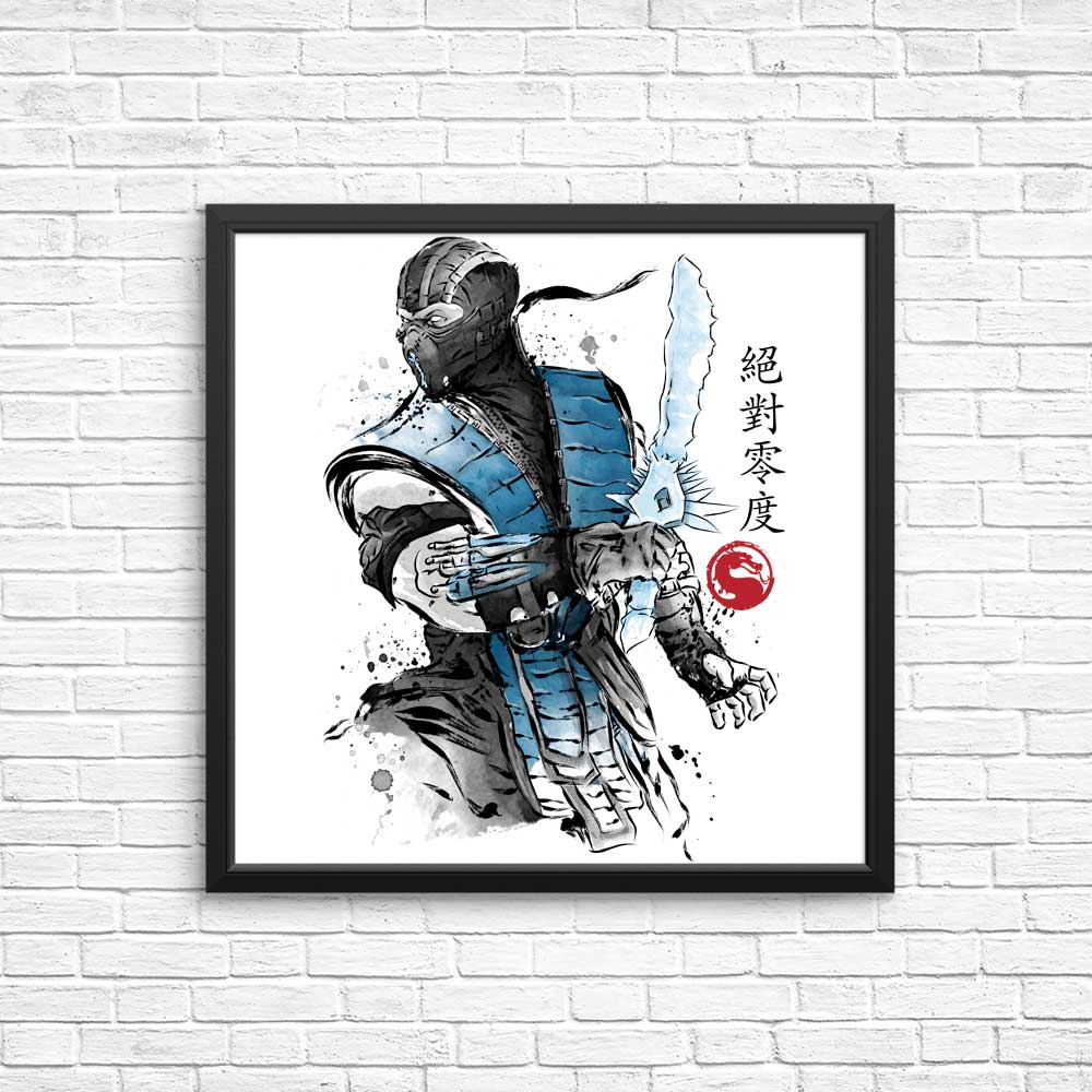 Ice Warrior Sumi-e - Posters & Prints