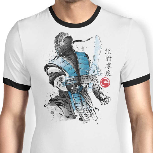 Ice Warrior Sumi-e - Ringer T-Shirt