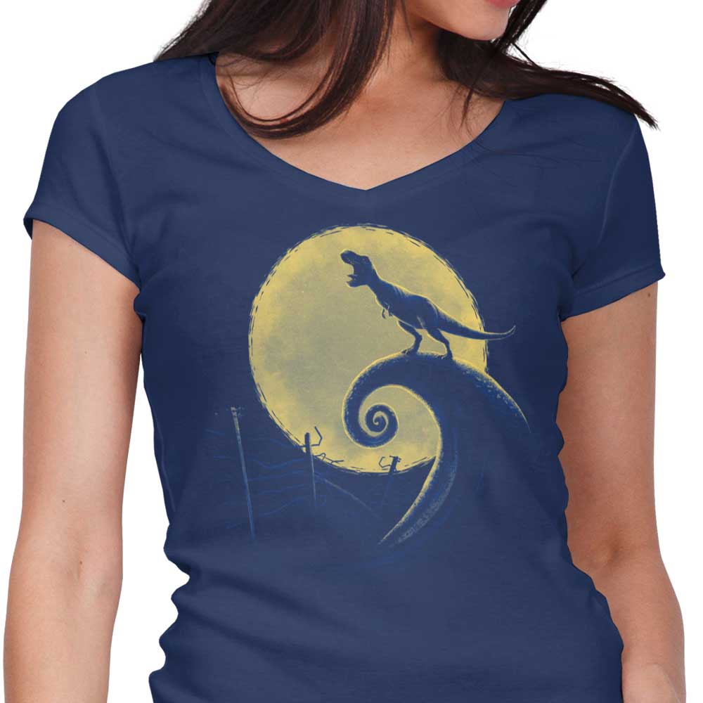 Jurassic Nightmare - Women's V-Neck