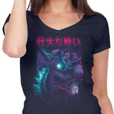 Kaiju Epic Battle - Women's V-Neck