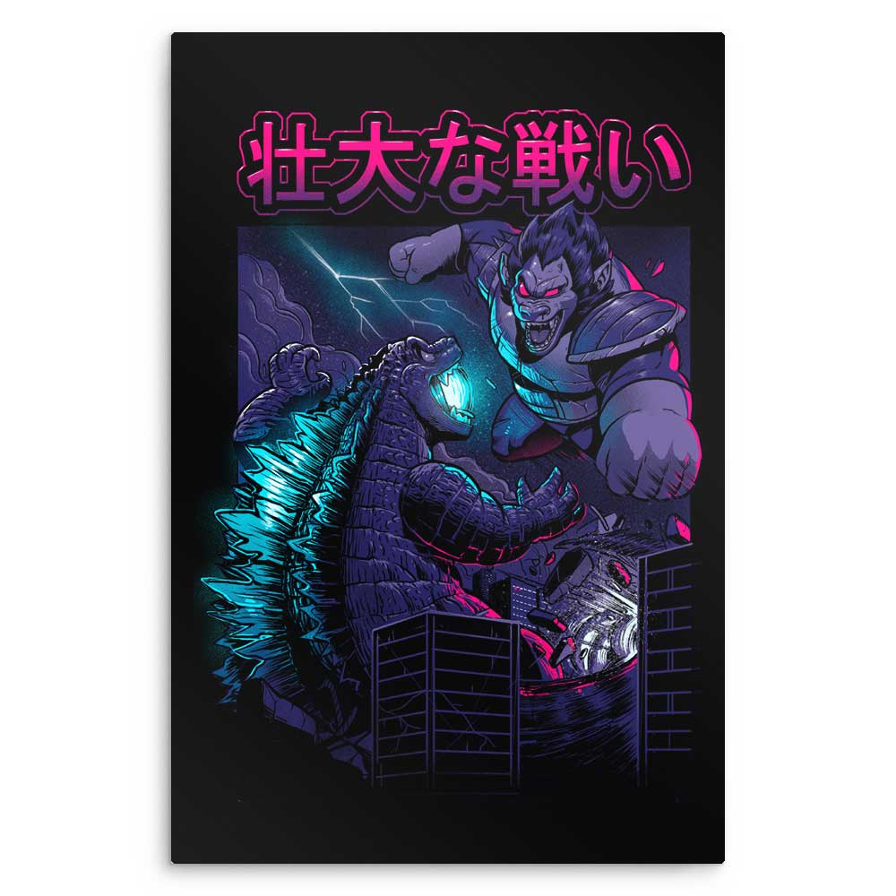 Kaiju Epic Battle - Metal Print