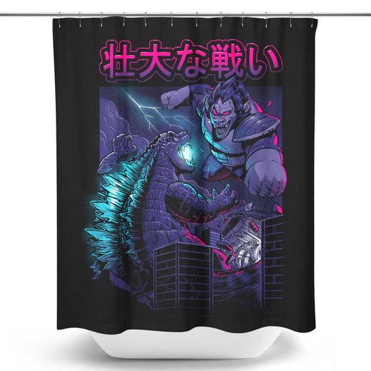 Kaiju Epic Battle - Shower Curtain