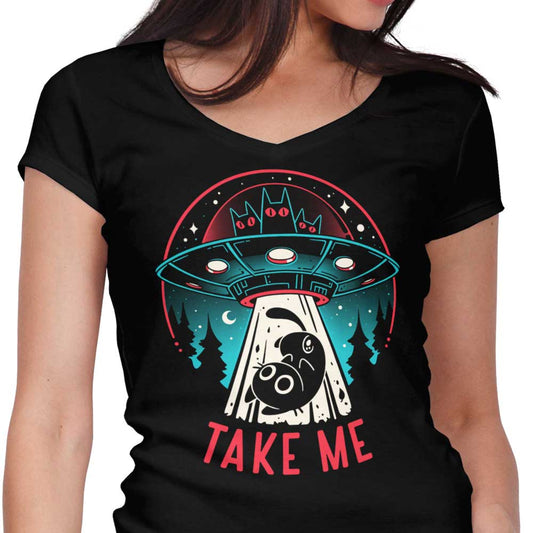 Kitty Alien Encounter - Women's V-Neck