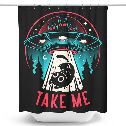 Kitty Alien Encounter - Shower Curtain