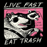 Live Fast, Eat Trash - Face Mask