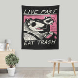 Live Fast, Eat Trash - Wall Tapestry