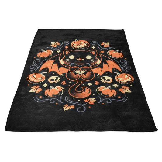 Midnight Vampire Cat - Fleece Blanket