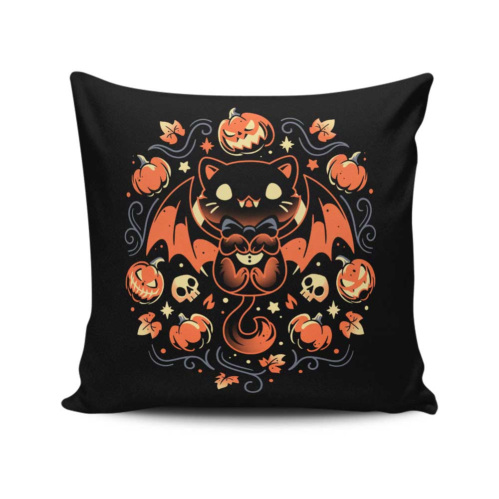 Midnight Vampire Cat - Throw Pillow