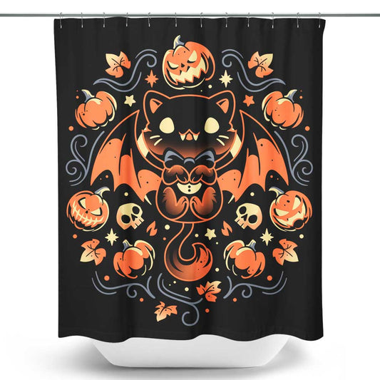 Midnight Vampire Cat - Shower Curtain