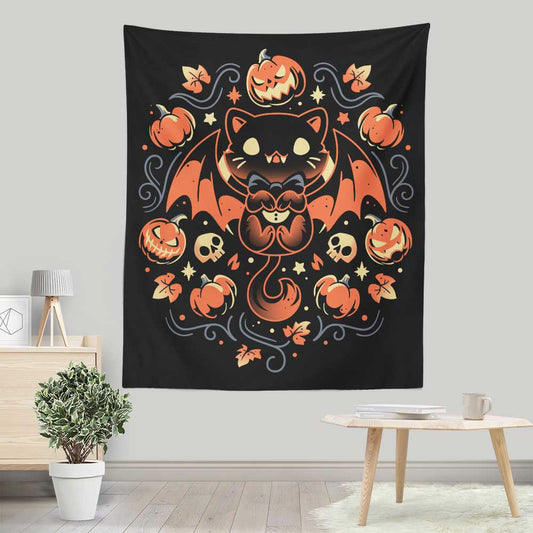 Midnight Vampire Cat - Wall Tapestry