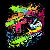 Neon Chainsaw - Fleece Blanket