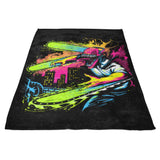 Neon Chainsaw - Fleece Blanket