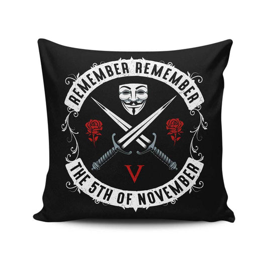 November V - Throw Pillow