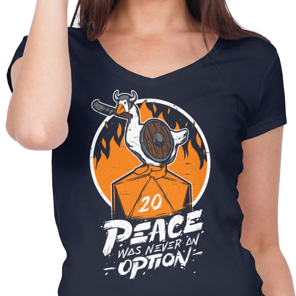 Peace Was Never an Option - Women's V-Neck