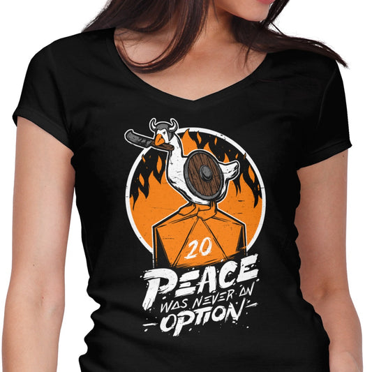 Peace Was Never an Option - Women's V-Neck