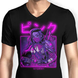 Pink Neon - Men's V-Neck