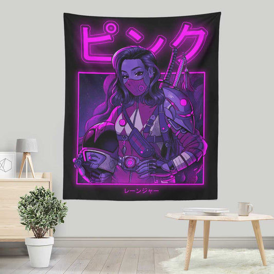 Pink Neon - Wall Tapestry