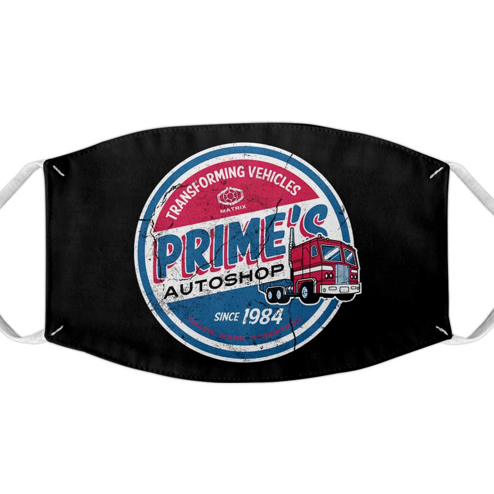 Prime's Auto Shop - Face Mask