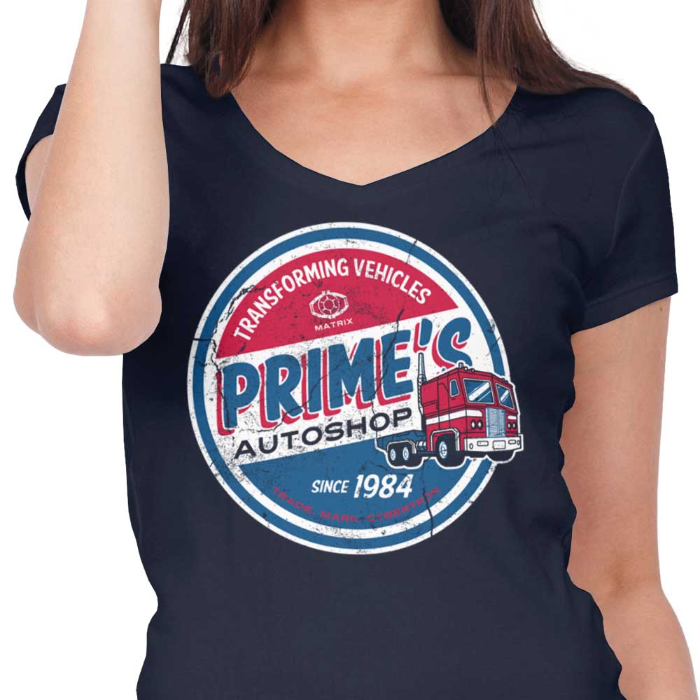 Prime's Auto Shop - Women's V-Neck