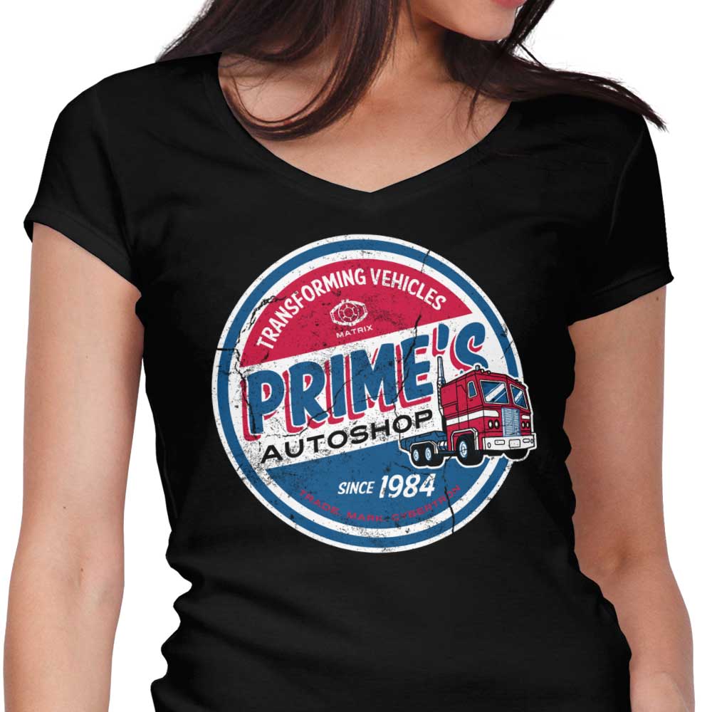 Prime's Auto Shop - Women's V-Neck