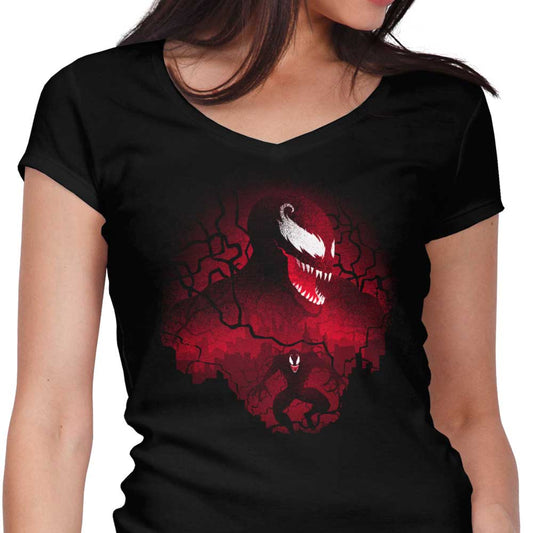 Red Symbiote - Women's V-Neck