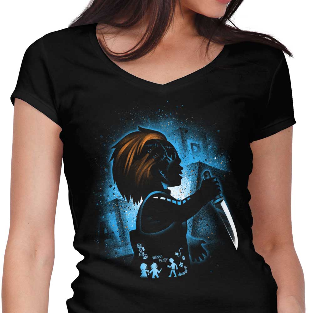 Scary Doll - Women's V-Neck