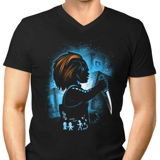 Scary Doll - Men's V-Neck