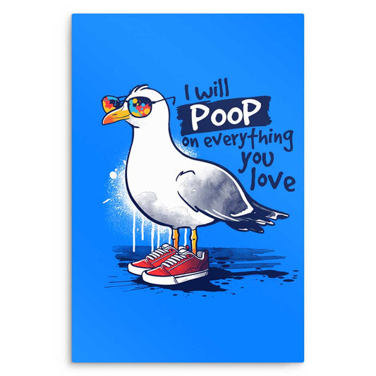 Seagull Love - Metal Print