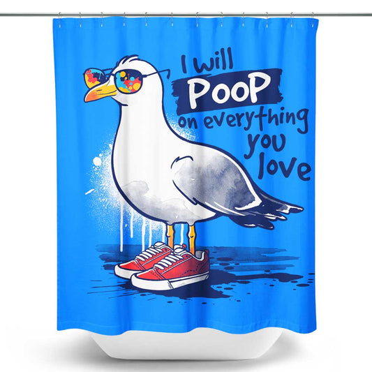 Seagull Love - Shower Curtain