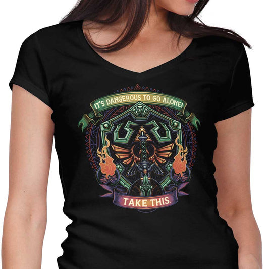 Shield and Sword - Women's V-Neck