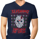 Slashing Through the Snow - Men's V-Neck