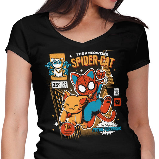 Spider Cat - Women's V-Neck