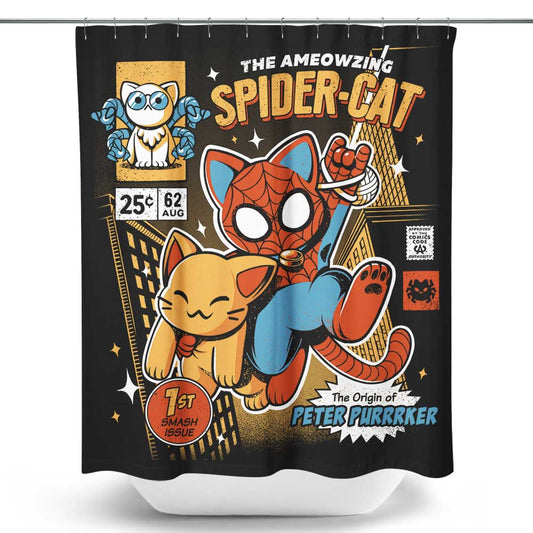 Spider Cat - Shower Curtain