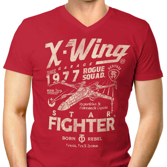 Star Fighter Garage - Men's V-Neck