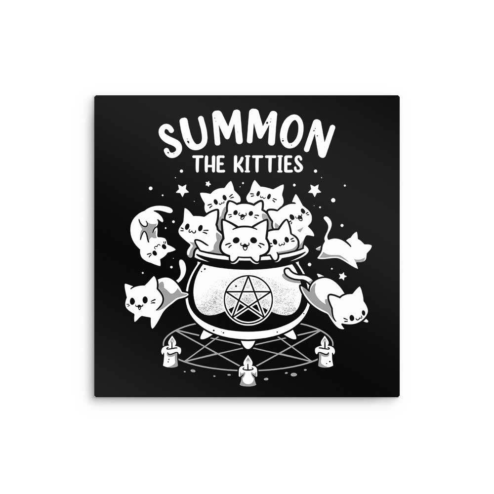 Summon the Kitties - Metal Print