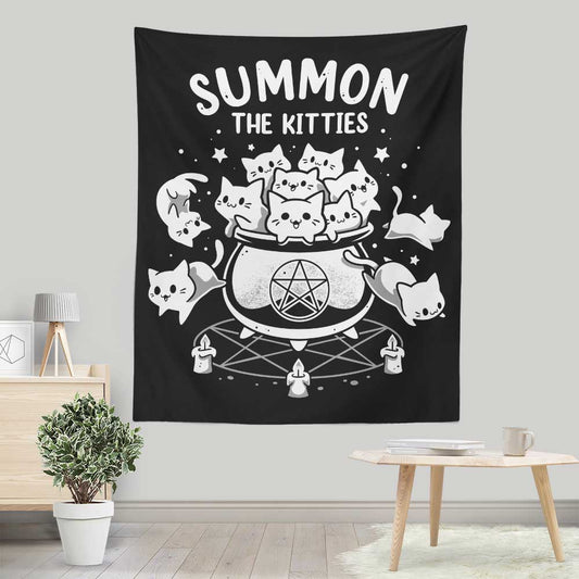 Summon the Kitties - Wall Tapestry