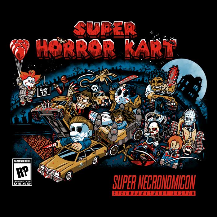 Super Horror Kart - Throw Pillow