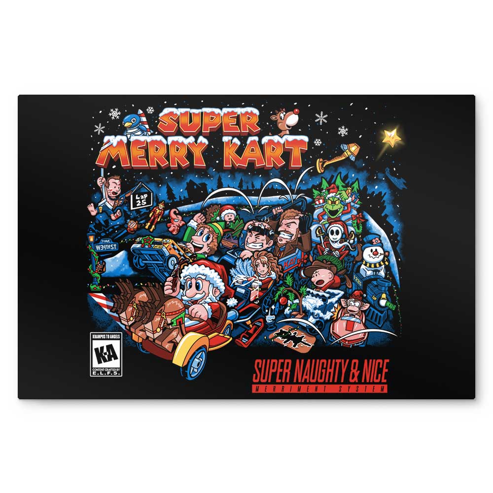 Super Merry Kart - Metal Print