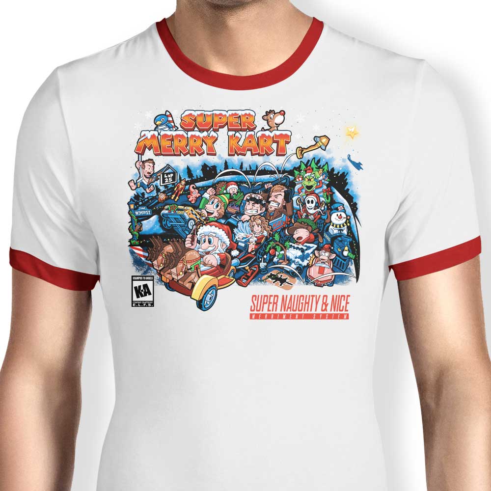 Super Merry Kart - Ringer T-Shirt