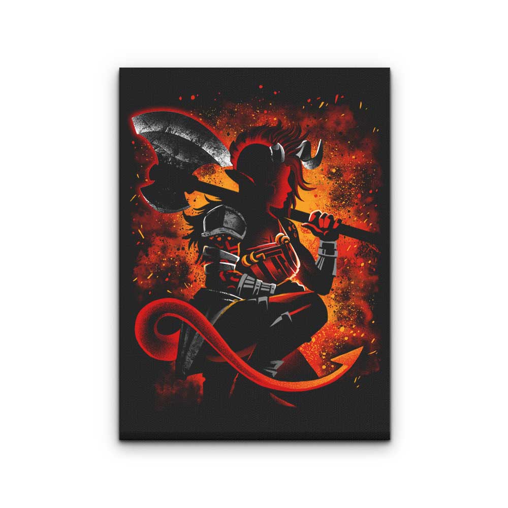 The Tiefling Warrior - Canvas Print