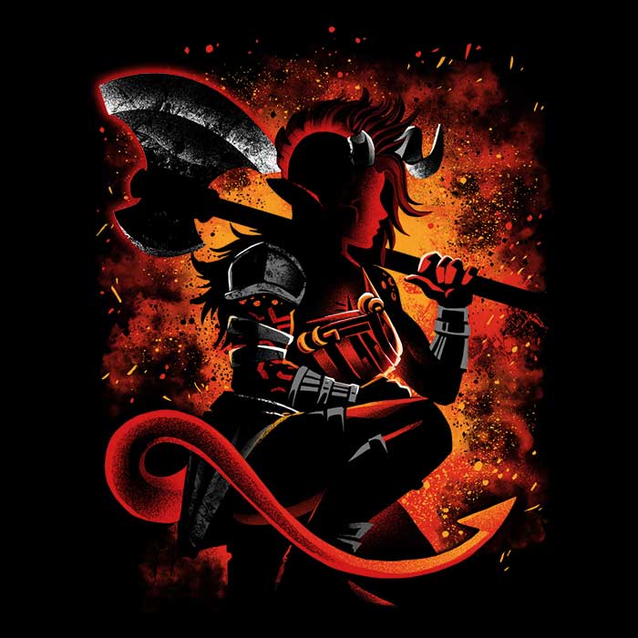 The Tiefling Warrior - Women's V-Neck