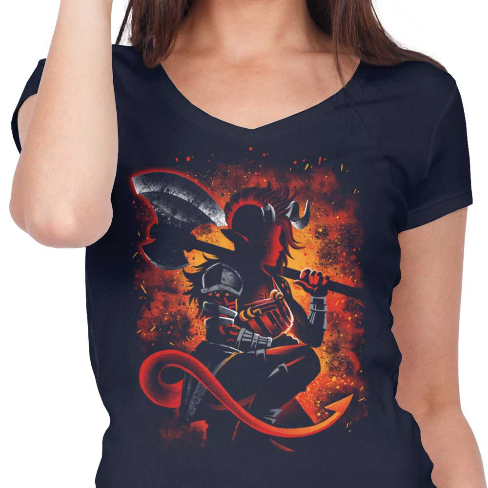 The Tiefling Warrior - Women's V-Neck