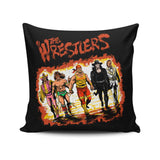 The Wrestlers - Throw Pillow