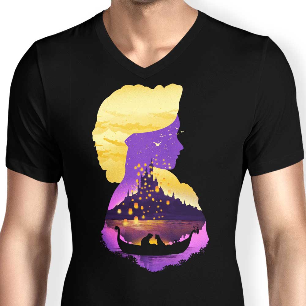 Tower Princess Silhouette - Men's V-Neck