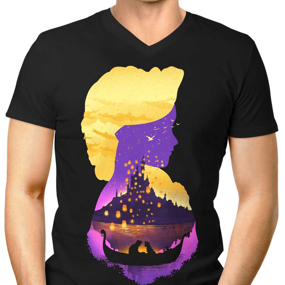 Tower Princess Silhouette - Men's V-Neck