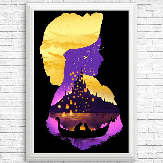 Tower Princess Silhouette - Posters & Prints