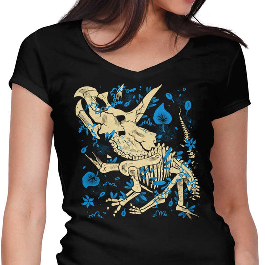 Triceratops Fossils - Women's V-Neck