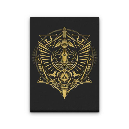 True Heroes Never Die (Gold) - Canvas Print