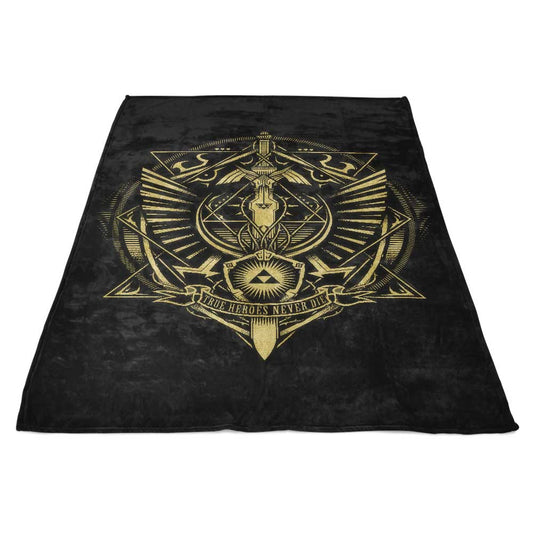 True Heroes Never Die (Gold) - Fleece Blanket