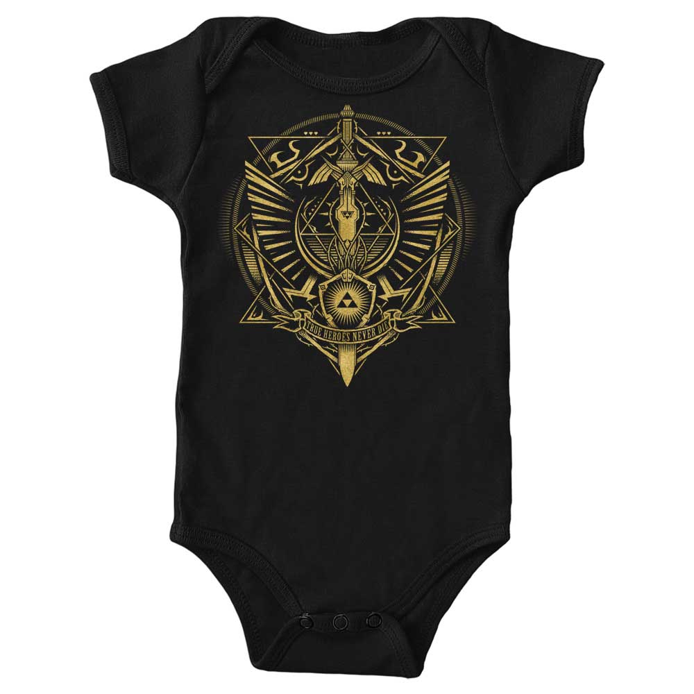 True Heroes Never Die (Gold) - Youth Apparel